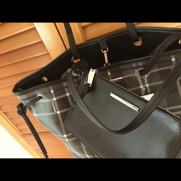 STEVE MADDEN plaid tote bag NWT - Picture 4 of 4